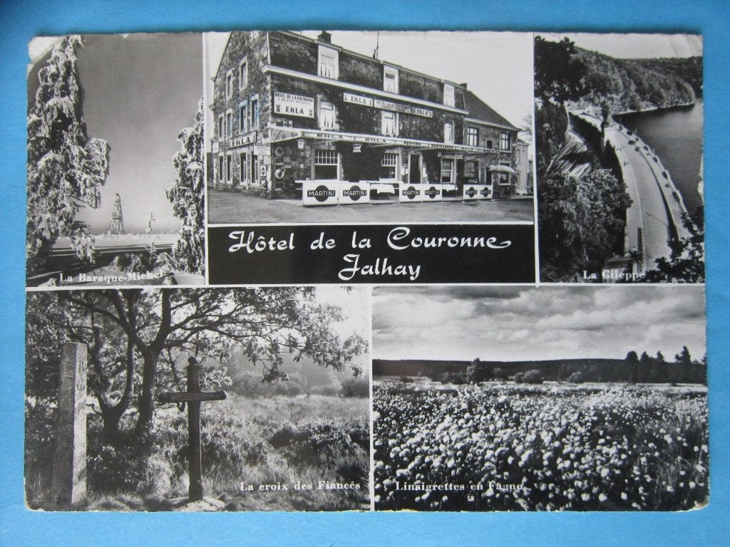 Ansichtkaart:  Belgie, Hotel de la Couronne Jalhay. Verviers, Ophalen of Verzenden, 1960 tot 1980, Gelopen, België en Luxemburg