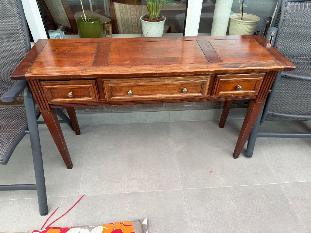 Kersenhout tafel en dressoir, Ophalen, Gebruikt, 150 tot 200 cm, Kersenhout