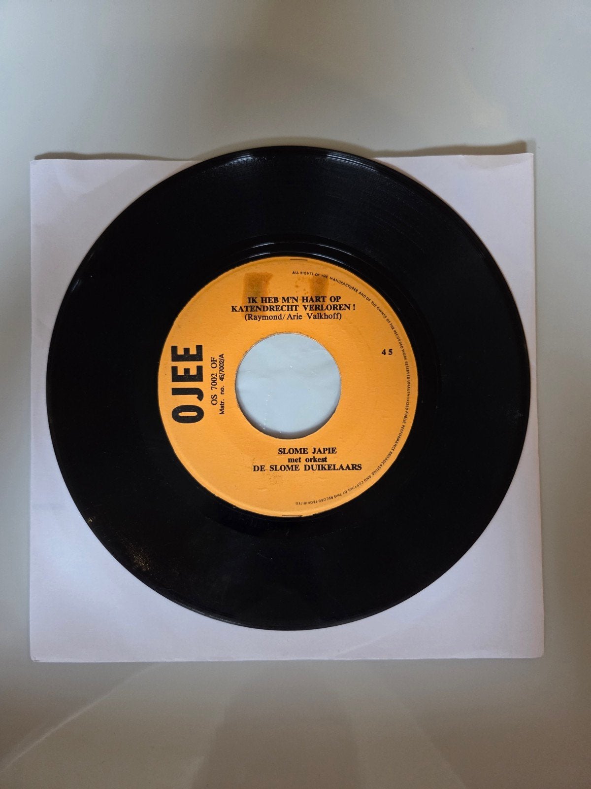 Slome Japie - Ik heb m'n hart op Katendrecht verloren !, Ophalen of Verzenden, Gebruikt, 7 inch, Nederlandstalig