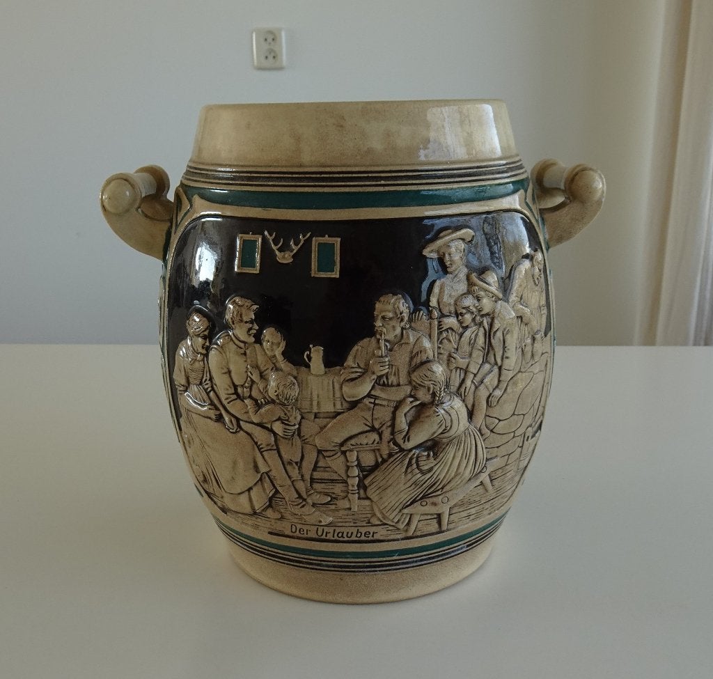 Vintage Bierpul uit Duitsland van Aardewerk, Antiek en Kunst, Ophalen