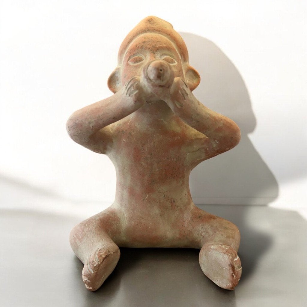 Prachtig pre-Spaans terracotta beeld – 30 cm hoog, Verzamelen, Ophalen of Verzenden, Zo goed als nieuw, Mens