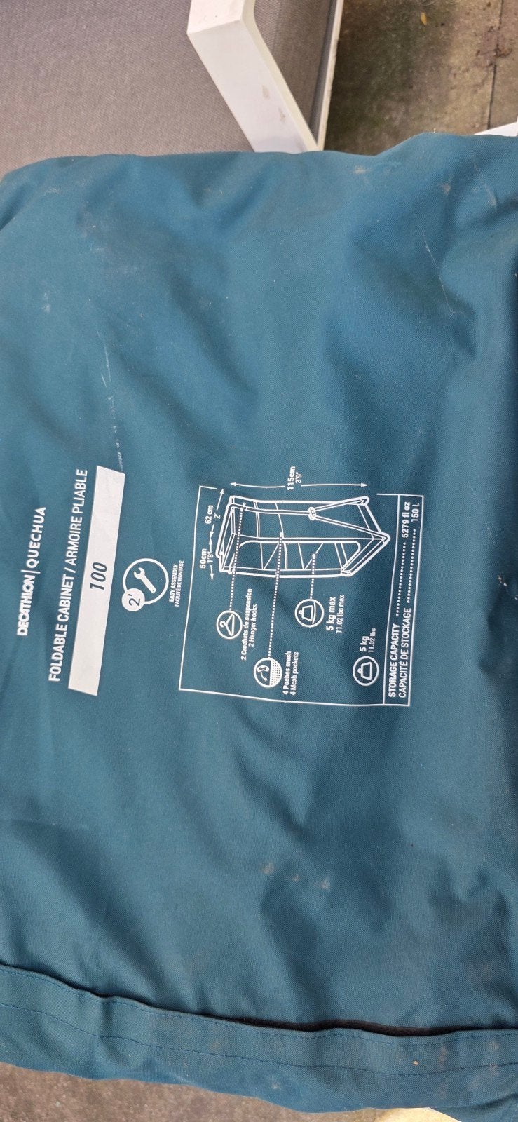 Quechua Opvouwbare Campingkast Basic - Compact & Licht, Caravans en Kamperen, Ophalen of Verzenden, Zo goed als nieuw