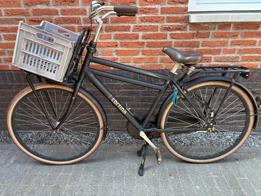 Cortina U4 Transport Heren 50cm Jet Black Matt, Terugtraprem, Gebruikt, Versnellingen, 49 tot 53 cm