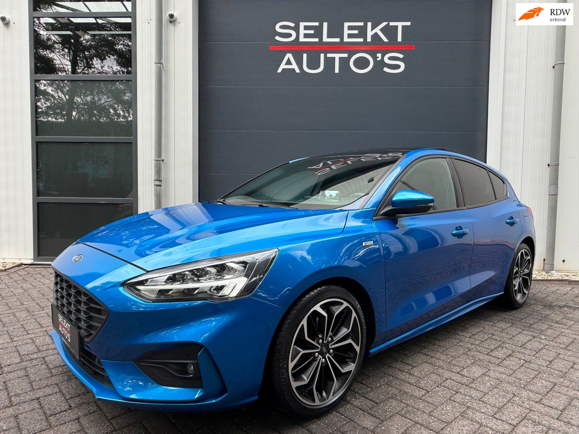 Ford Focus 1.0 EcoBoost ST Line 125 Pk Panoramadak/Full Led/, Auto's, Dealer onderhouden, Gebruikt, Blauw, Origineel Nederlands