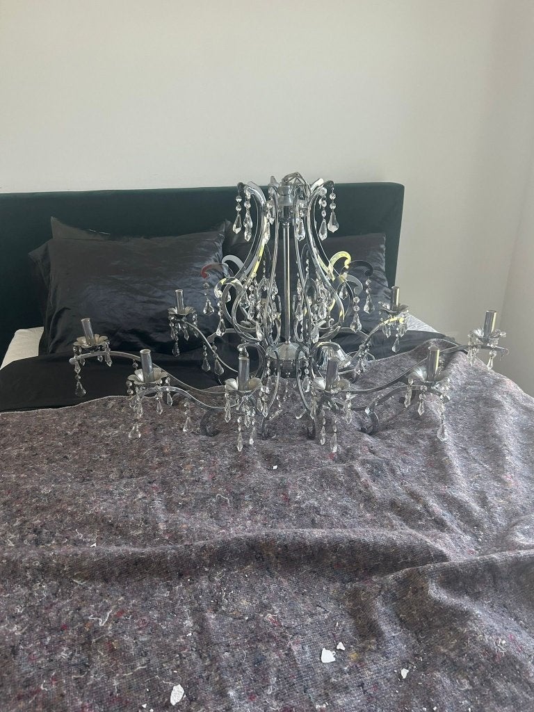 Kroonluchter hanglamp, Huis en Inrichting, Lampen | Kroonluchters, Ophalen, Zo goed als nieuw