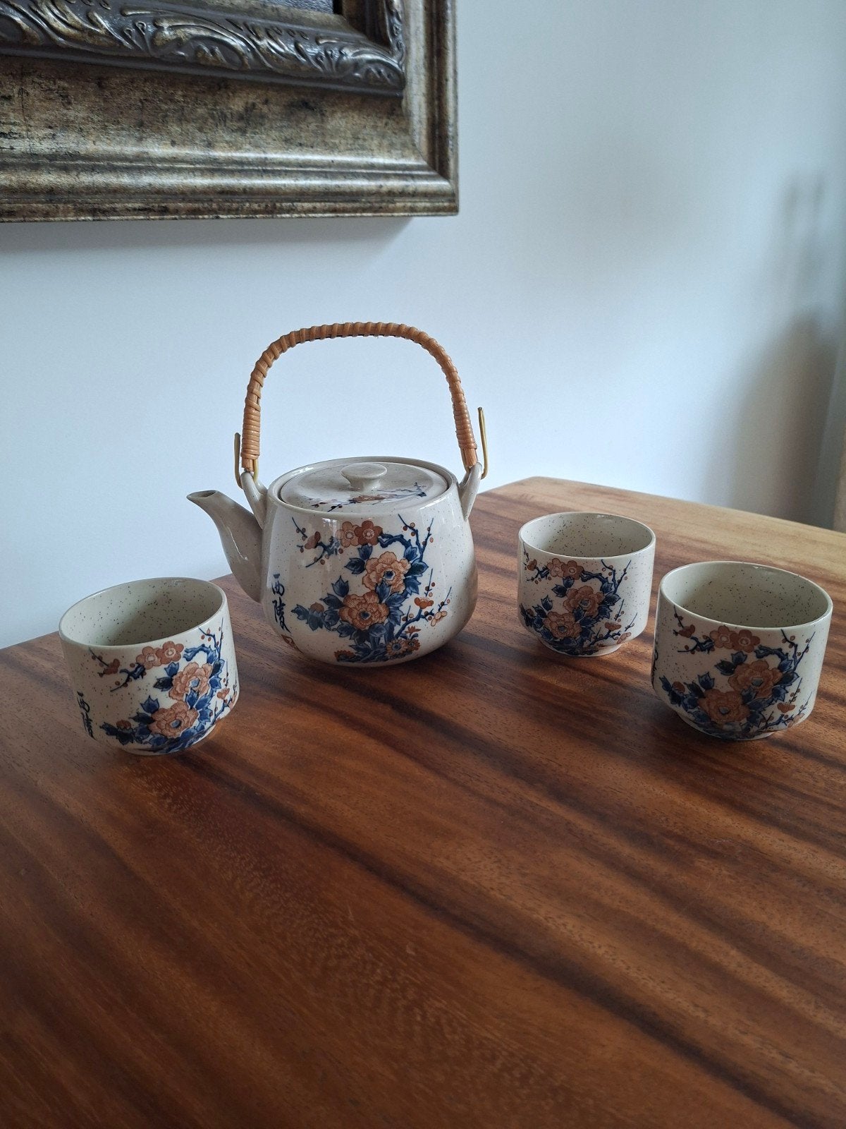 Japans theeservies met theepot en 3 kopjes, Huis en Inrichting, Ophalen of Verzenden