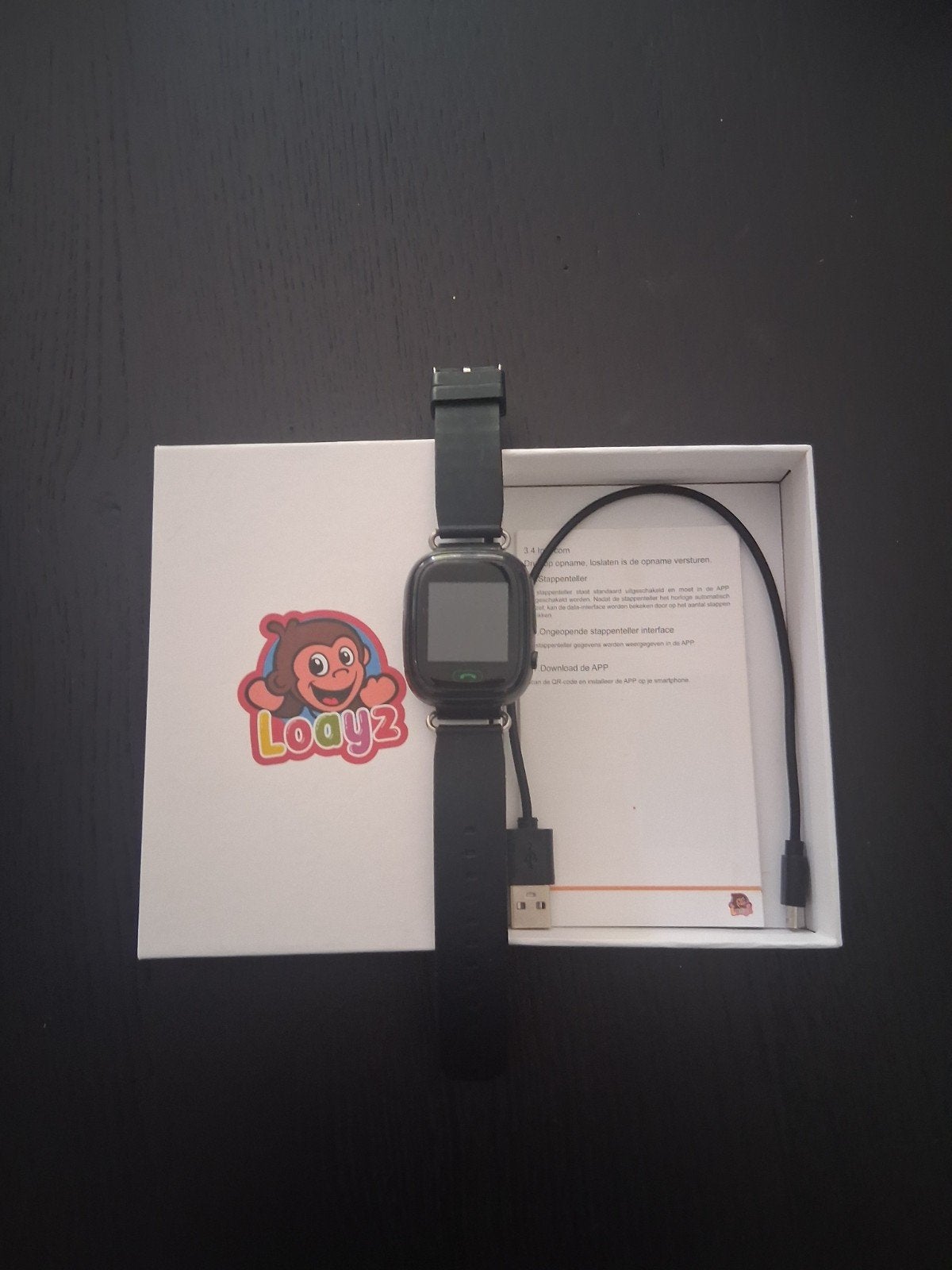 Looyz SeTracker2 Kids Smartwatch Zwart - Zo goed als nieuw, Zwart, Looyz, Ophalen of Verzenden, Zo goed als nieuw