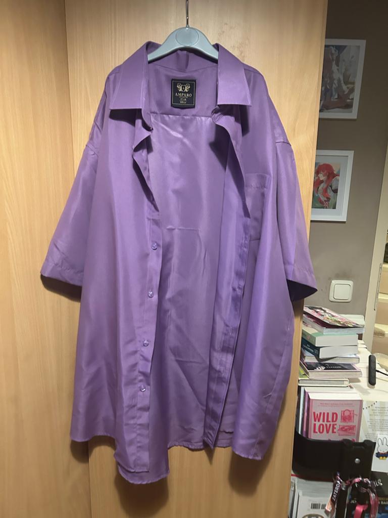 Amparo Heren overhemd - Paars - Maat 44 (XL), Kleding | Heren, Overhemden, Ophalen of Verzenden, Zo goed als nieuw, Paars, Halswijdte 43/44 (XL)
