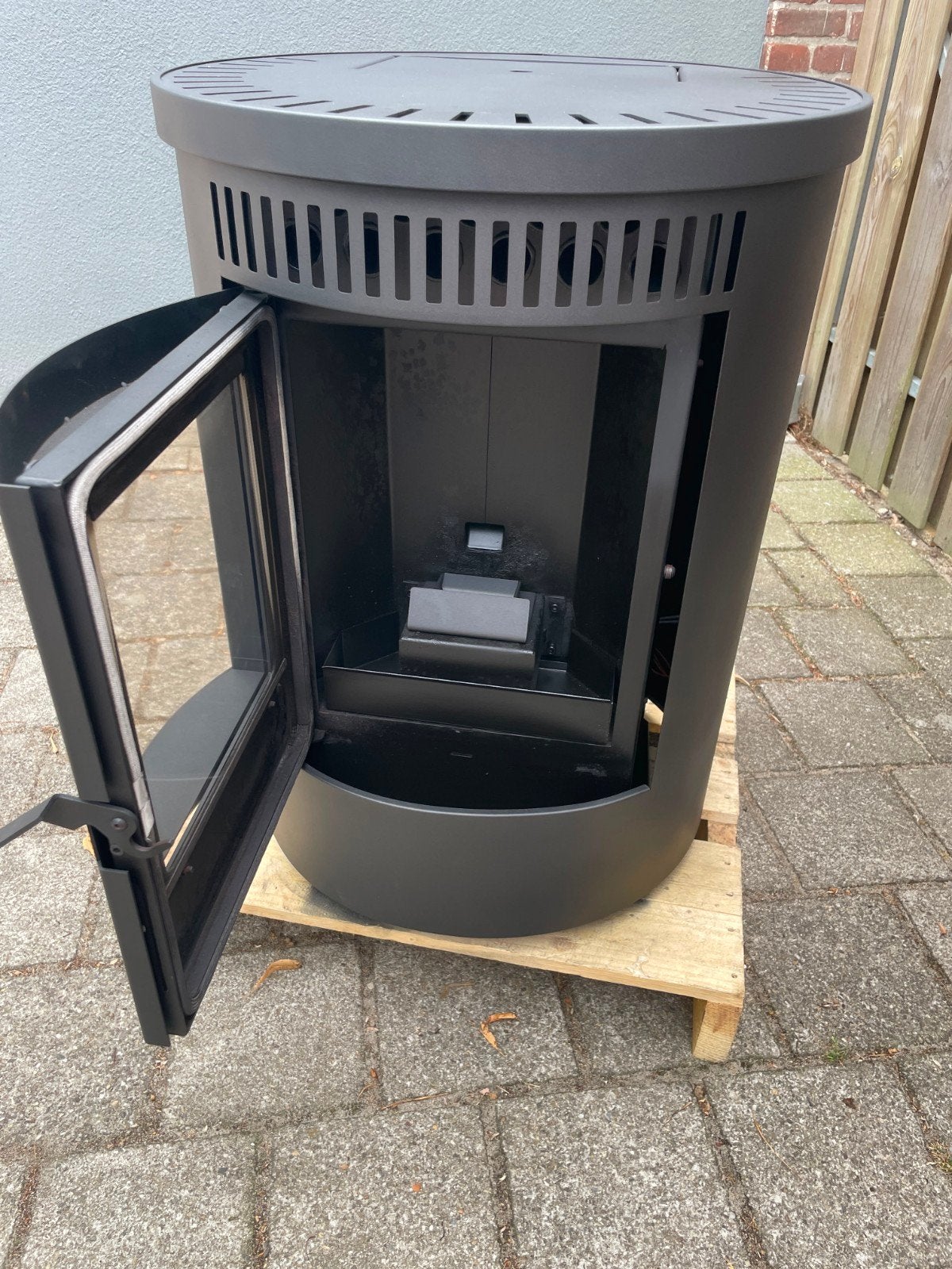 Duroflame Rinus pelletkachel - Zo goed als nieuw, Ophalen of Verzenden, Zo goed als nieuw, Vrijstaande haard, Overige soorten