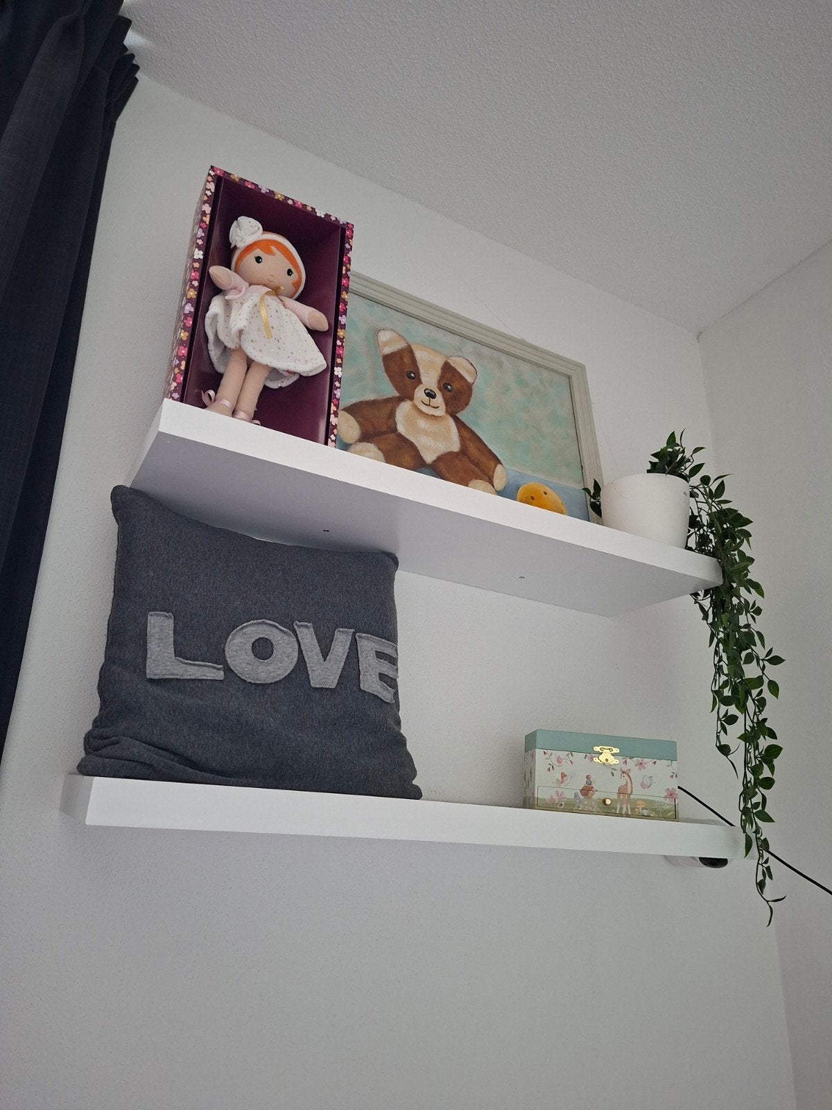 2x zwevende plank 80 cm wit, Ophalen of Verzenden, Zo goed als nieuw