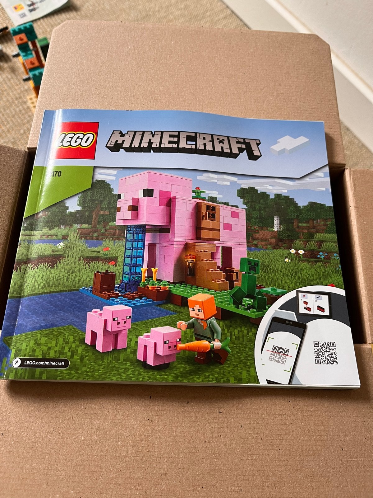 LEGO Minecraft Het Varkenshuis 21170 - Zo goed als nieuw, Ophalen of Verzenden, Zo goed als nieuw
