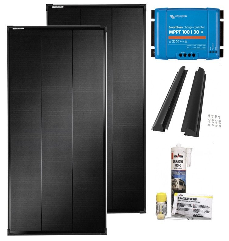 Solarset (2x) 170 Watt + Victron 100/30 MPPT regelaar, Buurserstraat 15 A, 7481 EG,Haaksbergen, Ophalen of Verzenden, Info@123CamperOnderdelen.nl