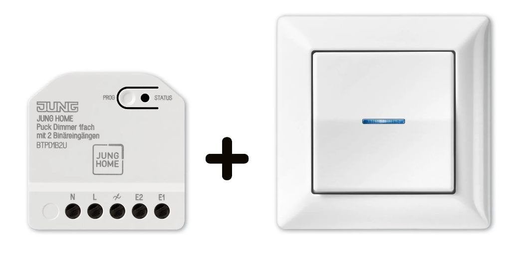 HOME set AS 1 dimmer + 1 zender - alpin wit, Verzenden, Nieuw