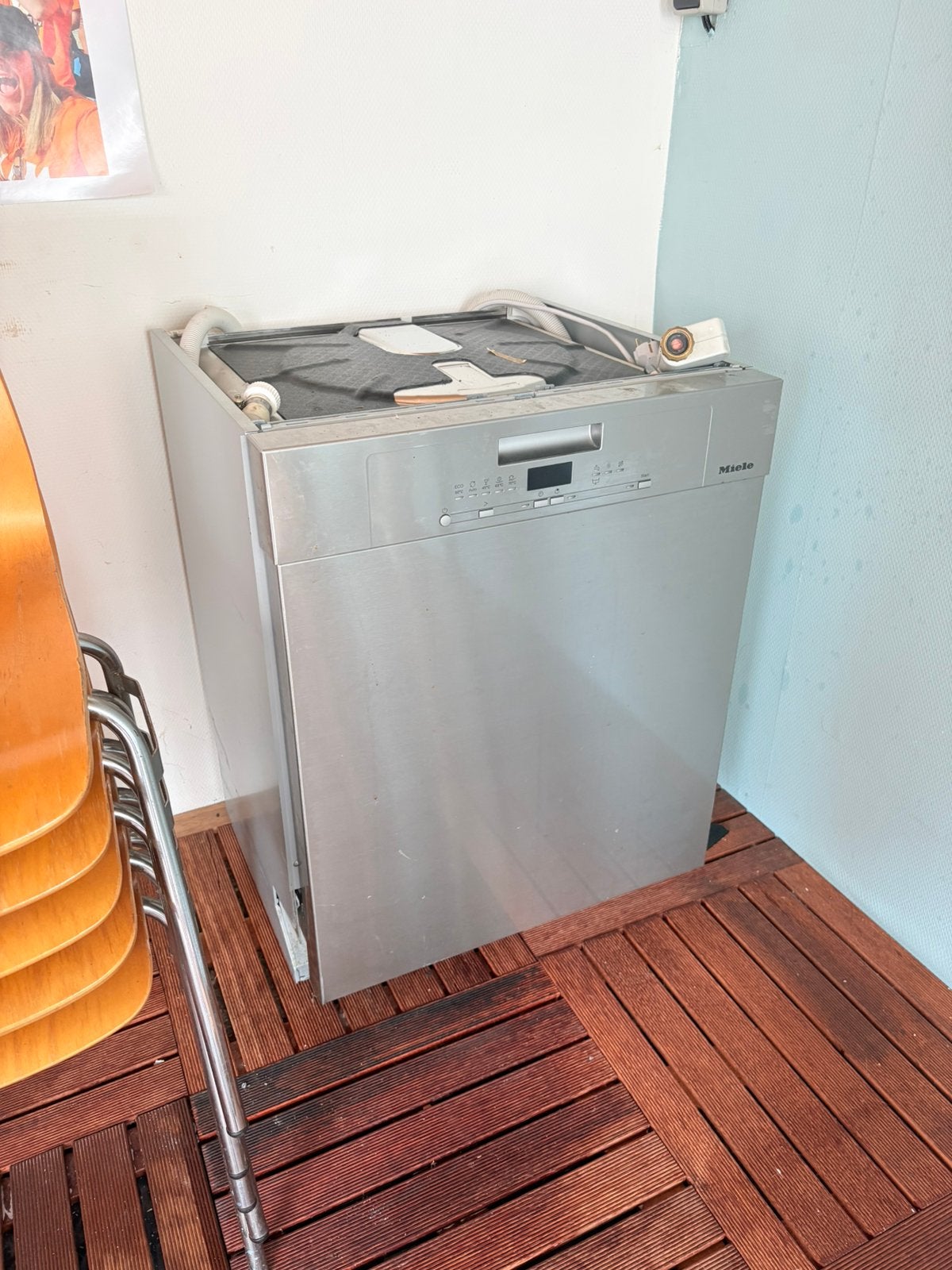 Miele Inbouw vaatwasser RVS, Ophalen, Zo goed als nieuw, 60 tot 90 cm, 160 cm of meer