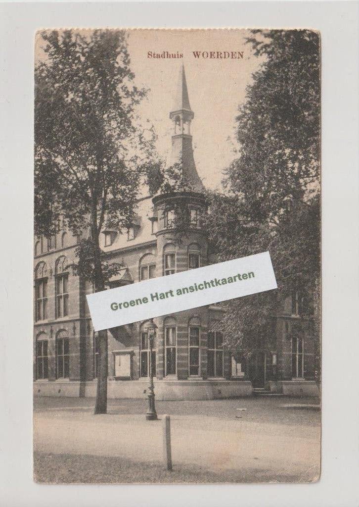 Woerden - Stadhuis * 260607-11, Ophalen of Verzenden, Voor 1920, Gelopen, Utrecht
