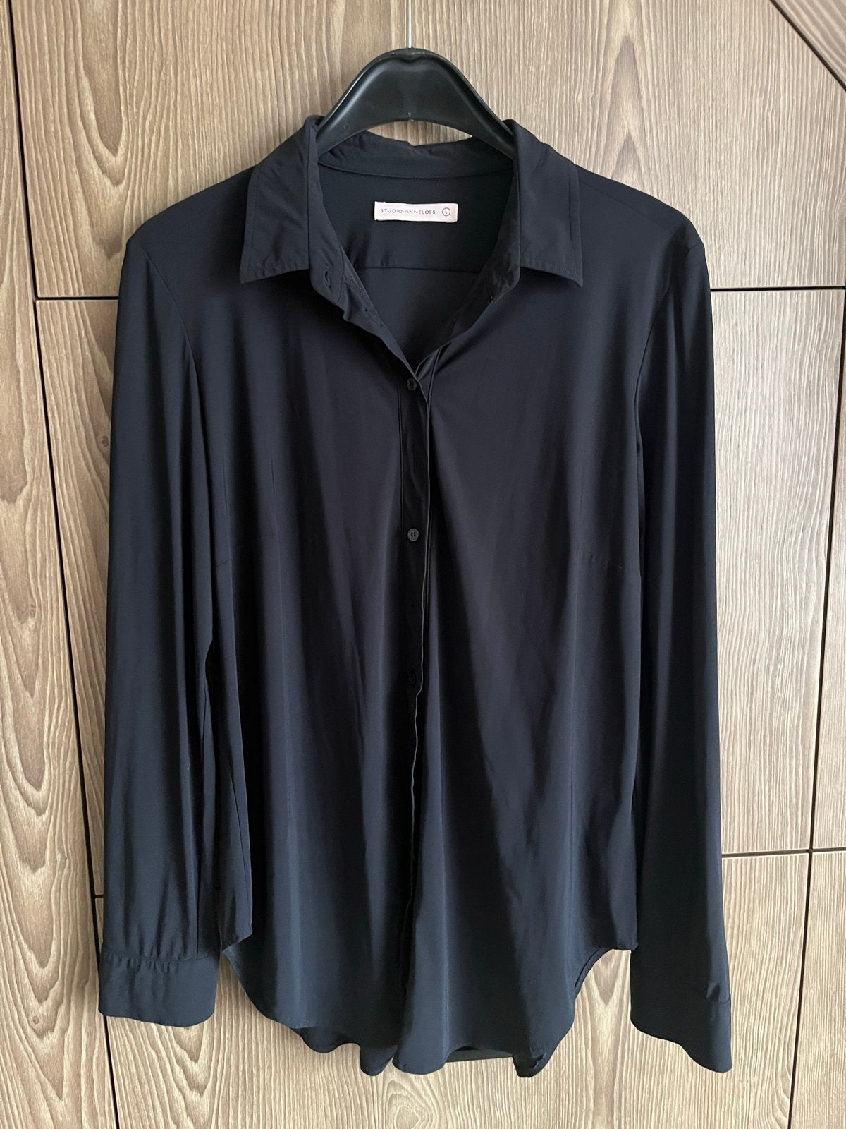 Studio Anneloes Zwarte Poppy Blouse Maat L, Ophalen of Verzenden, Zo goed als nieuw, Maat 42/44 (L), Zwart