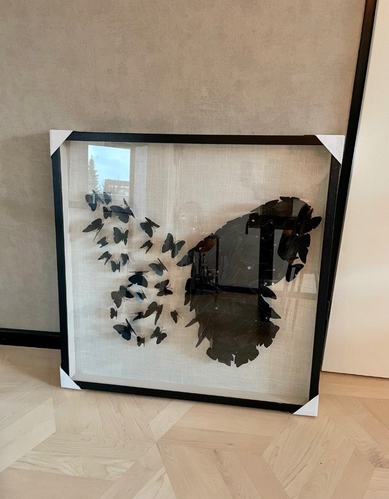 Vlinder schilderij, Huis en Inrichting, Ophalen, Zo goed als nieuw, Schilderij