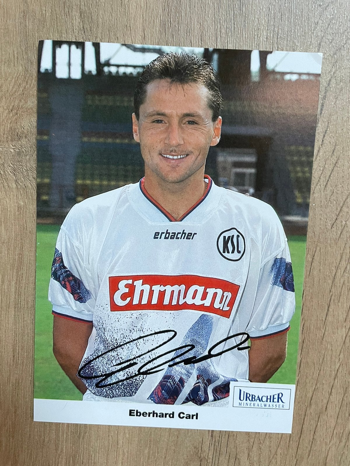Fotokaart Eberhard Carl (Karlsruher SC)., Ophalen of Verzenden, Nieuw, Buitenlandse clubs, Spelerskaart
