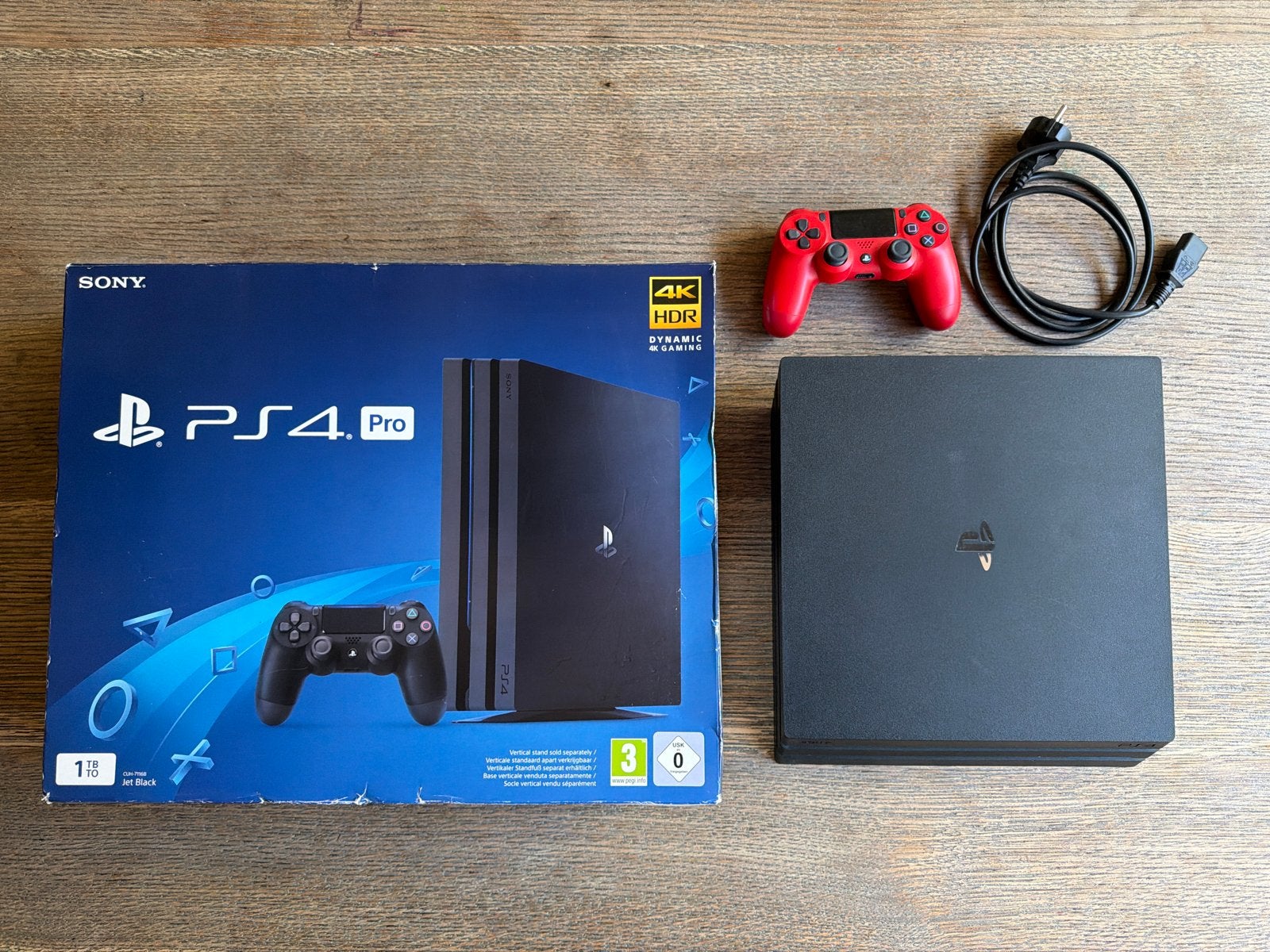 PlayStation 4 Pro 1 TB Jet Black, Ophalen of Verzenden, Zo goed als nieuw, 1 TB, Met 1 controller