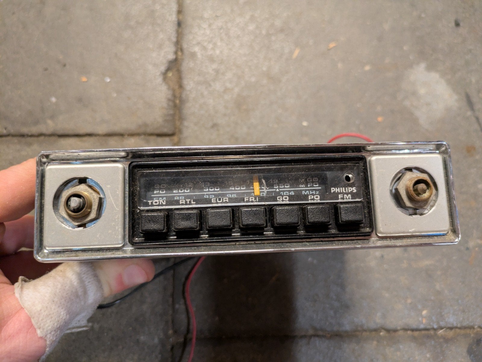 Autoradio Philips Jaren 70 Vintage Autoradio FM, Auto diversen, Ophalen of Verzenden