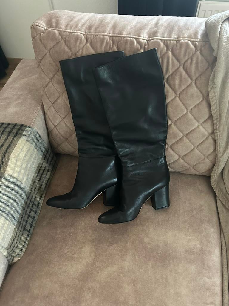 Sergio Rossi knie laarzen 38 1/2, Kleding | Dames, Schoenen, Hoge laarzen, Zwart, Ophalen of Verzenden, Zo goed als nieuw