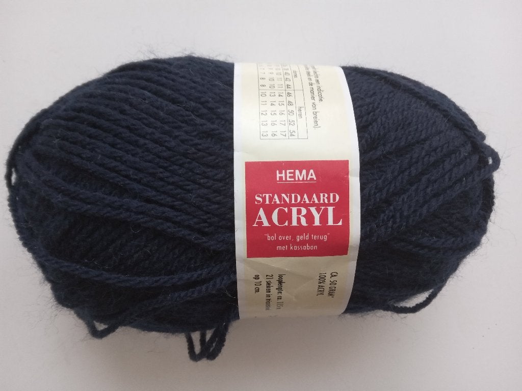 Hema donkerblauw acryl garen, Hobby en Vrije tijd, Oosterveldweg 15, 7274 DZ, Verzenden, Nieuw, Breien