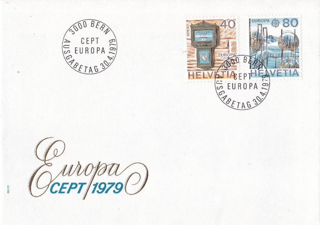 Europa/CEPT - FDC - 1979 – Zwitserland, Postzegels en Munten, Ophalen of Verzenden, Onbeschreven, Europa