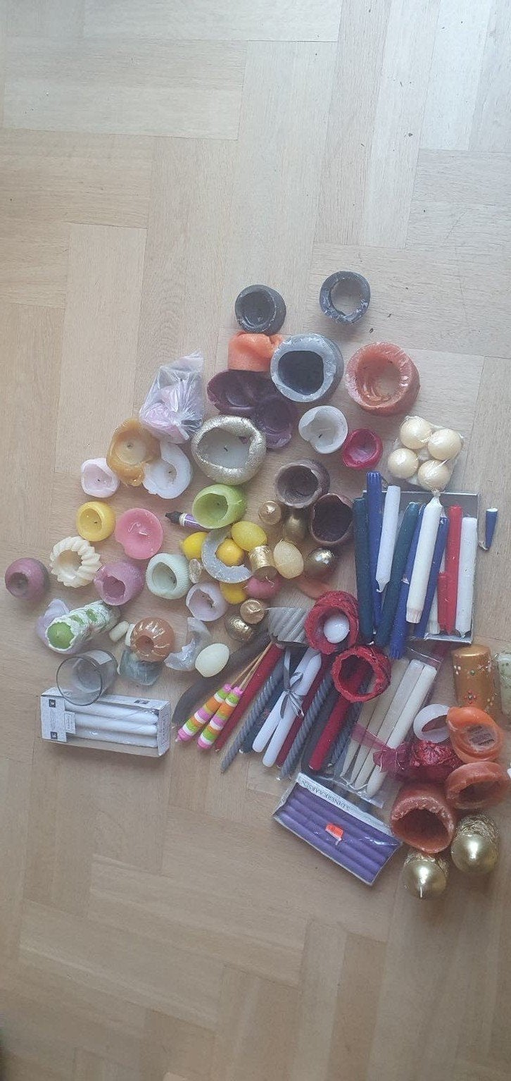Diverse kaarsen voor smelten, Ophalen of Verzenden, Gebruikt