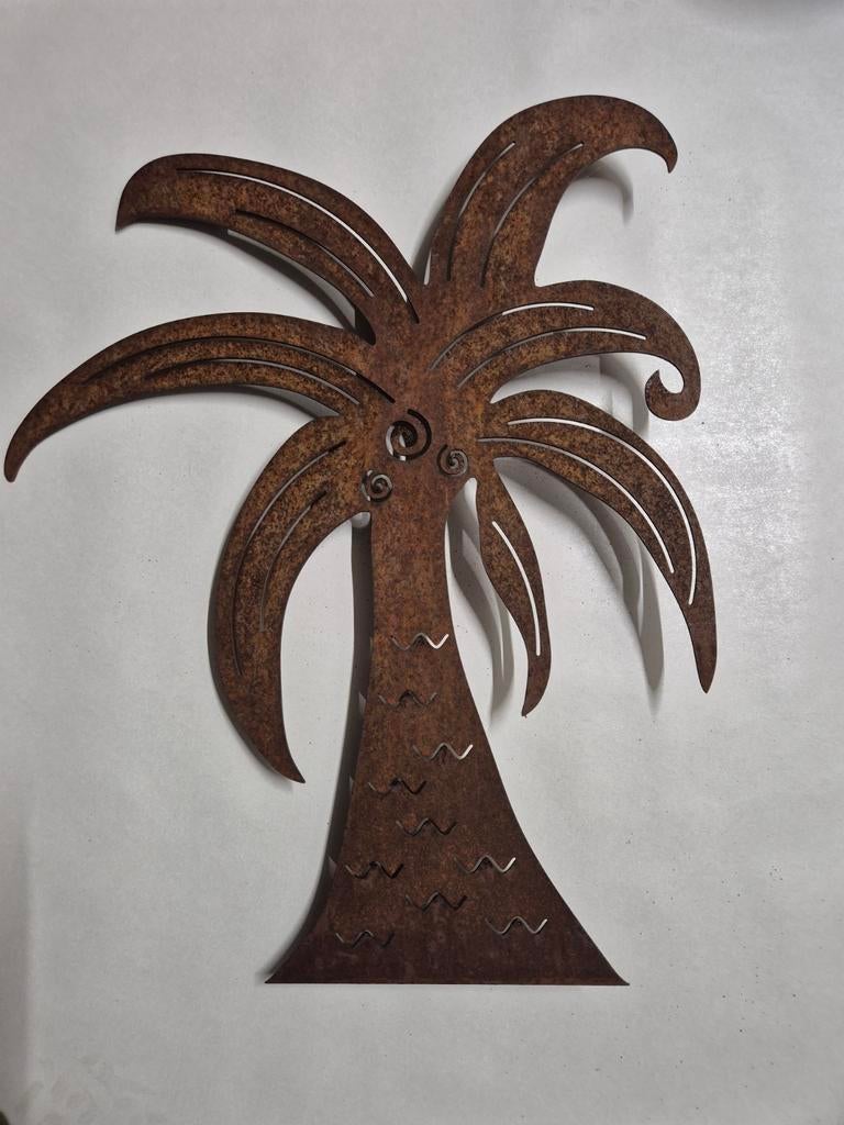Cortenstalen Palmboom, Tuin en Terras, Ophalen, Nieuw, Rond, Kunststof