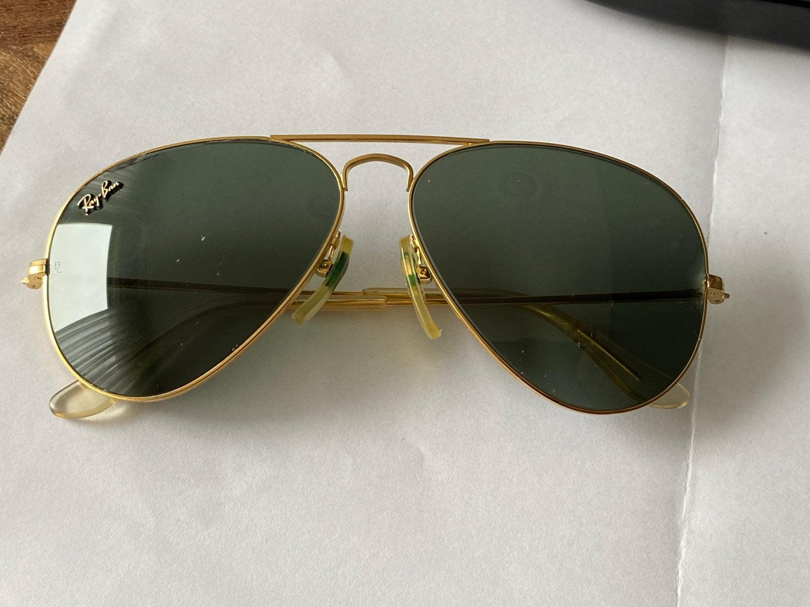B&L Ray-Ban Precious Metals Aviator 24K Goud, Sieraden, Tassen en Uiterlijk, Zonnebrillen en Brillen | Heren, Gebruikt, Zonnebril