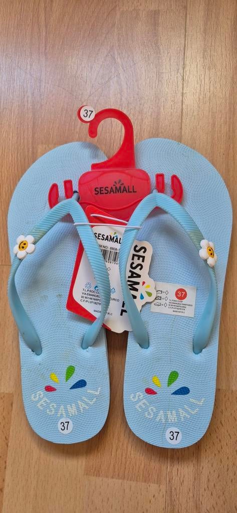 Blauwe slippers mt 37- Nieuw!, Ophalen of Verzenden