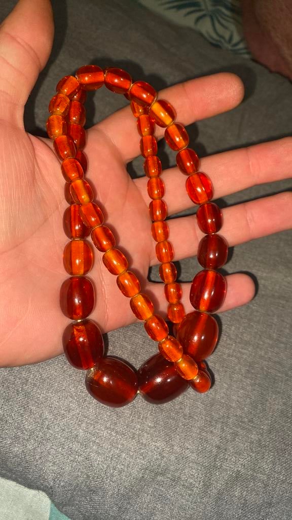 Bakeliet ketting, Ophalen of Verzenden, Zo goed als nieuw, Overige materialen