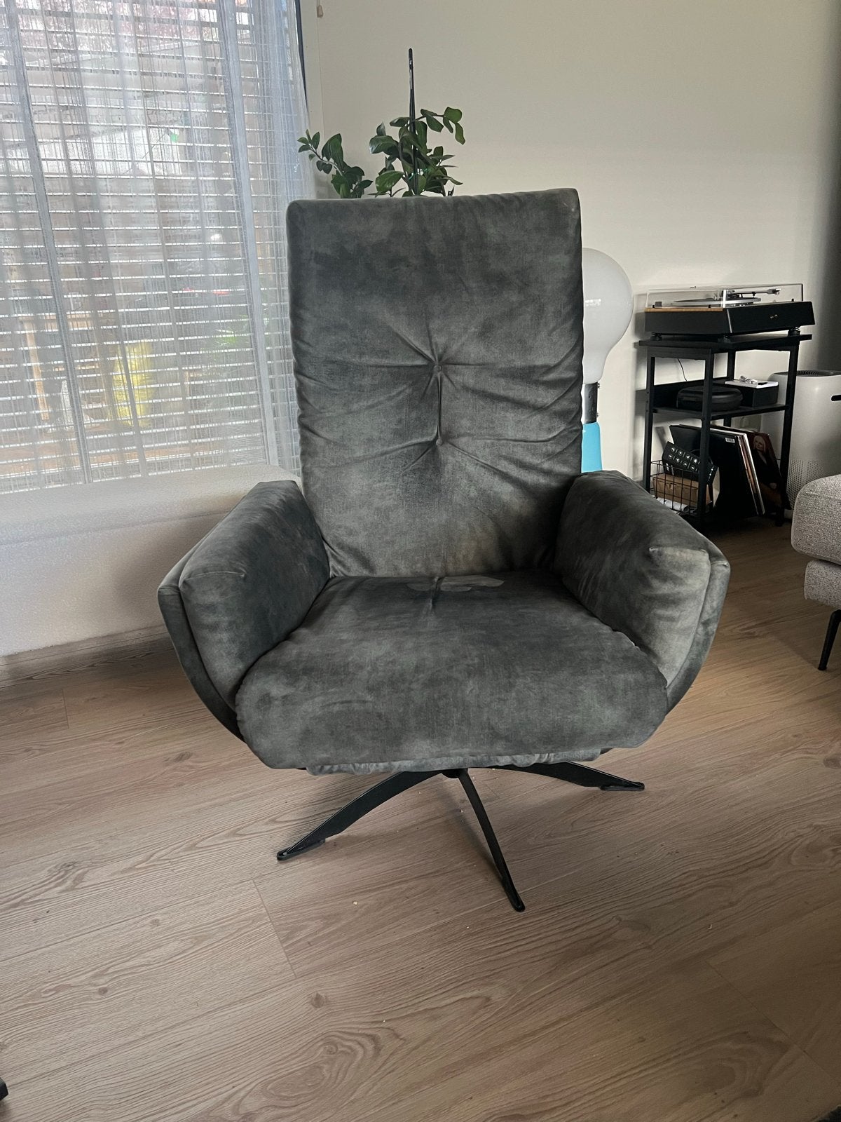 Haco Fauteuil mosgroen - Comfortabele draaistoel, Ophalen, Gebruikt, 75 tot 100 cm, 75 tot 100 cm