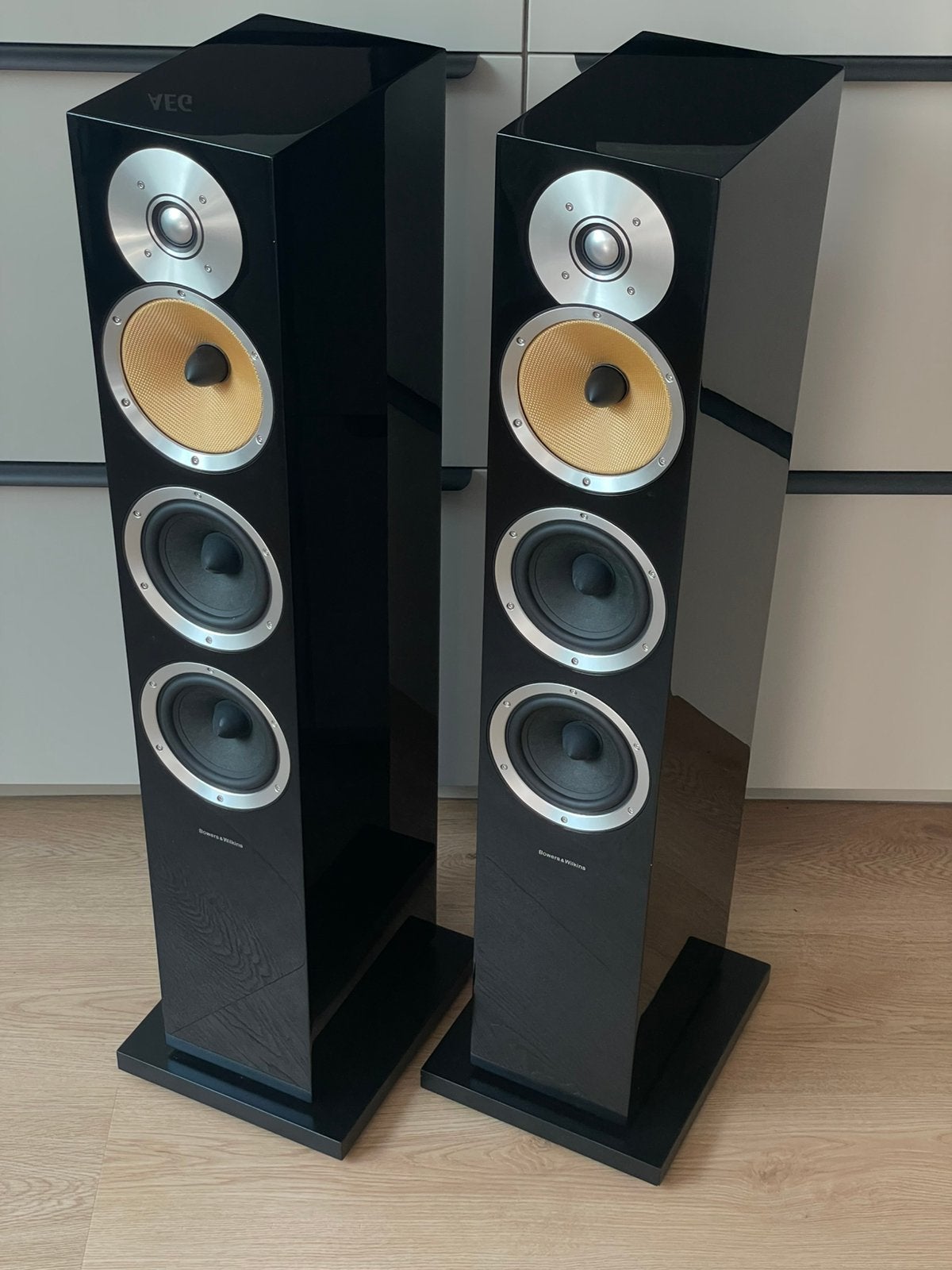 B&W CM8 hoogglans zwart - voorloper 704s2, Ophalen, Stereo speakers, Basreflex, 120 tot 150 watt