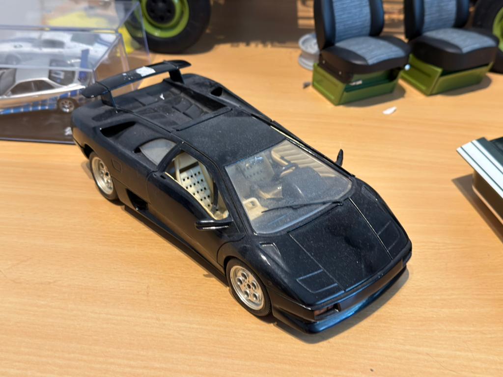 Lamborghini diablo 1:18, Ophalen of Verzenden, Zo goed als nieuw, Bburago