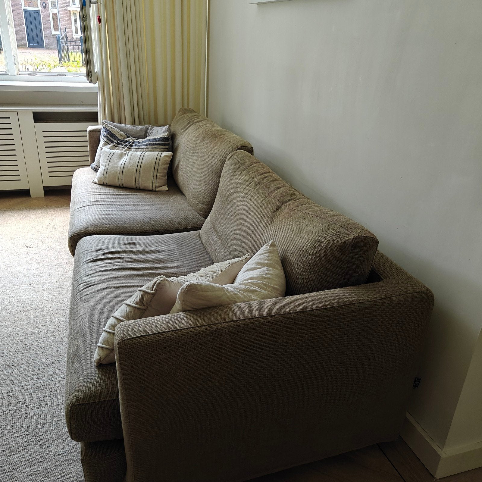 Linteloo bank 260x100x60cm in originele stof, Huis en Inrichting, Banken | Bankstellen, Ophalen, 250 tot 300 cm, Gebruikt, 75 tot 100 cm