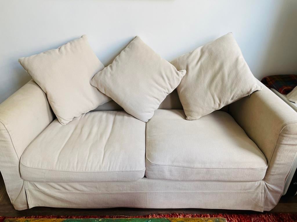 IKEA washable soft beige couch, Ophalen, 150 tot 200 cm, Driepersoons, 75 tot 100 cm