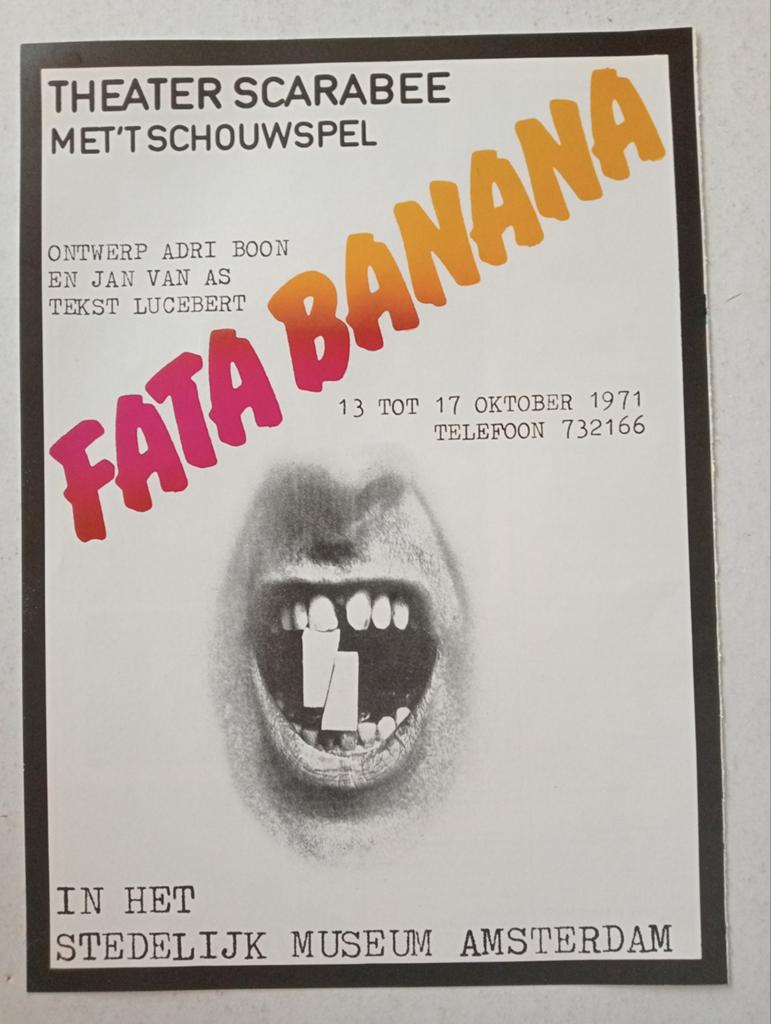 Adri Boon Jan van As Lucebert affiche ontwerp jaren 70, Ophalen of Verzenden, Gebruikt, A1 t/m A3