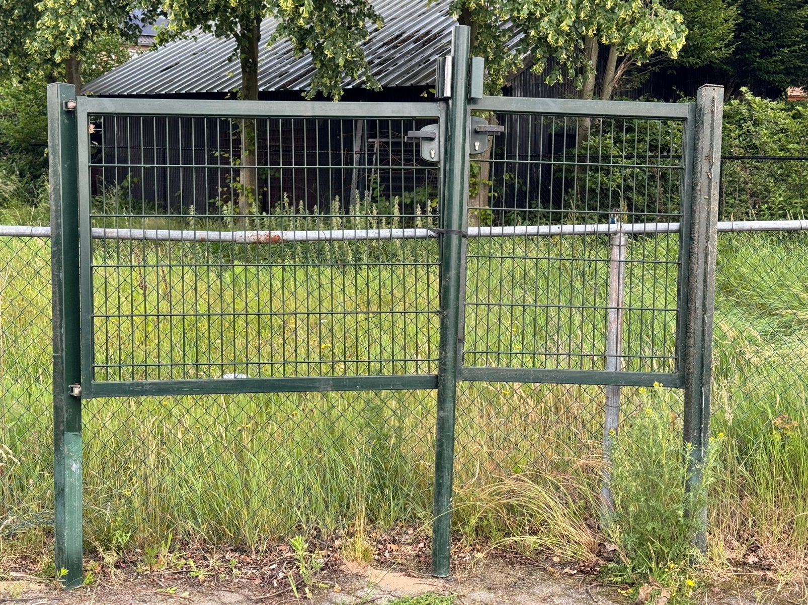 Tuin hekwerk dubbele poort, Ophalen, Gebruikt, IJzer