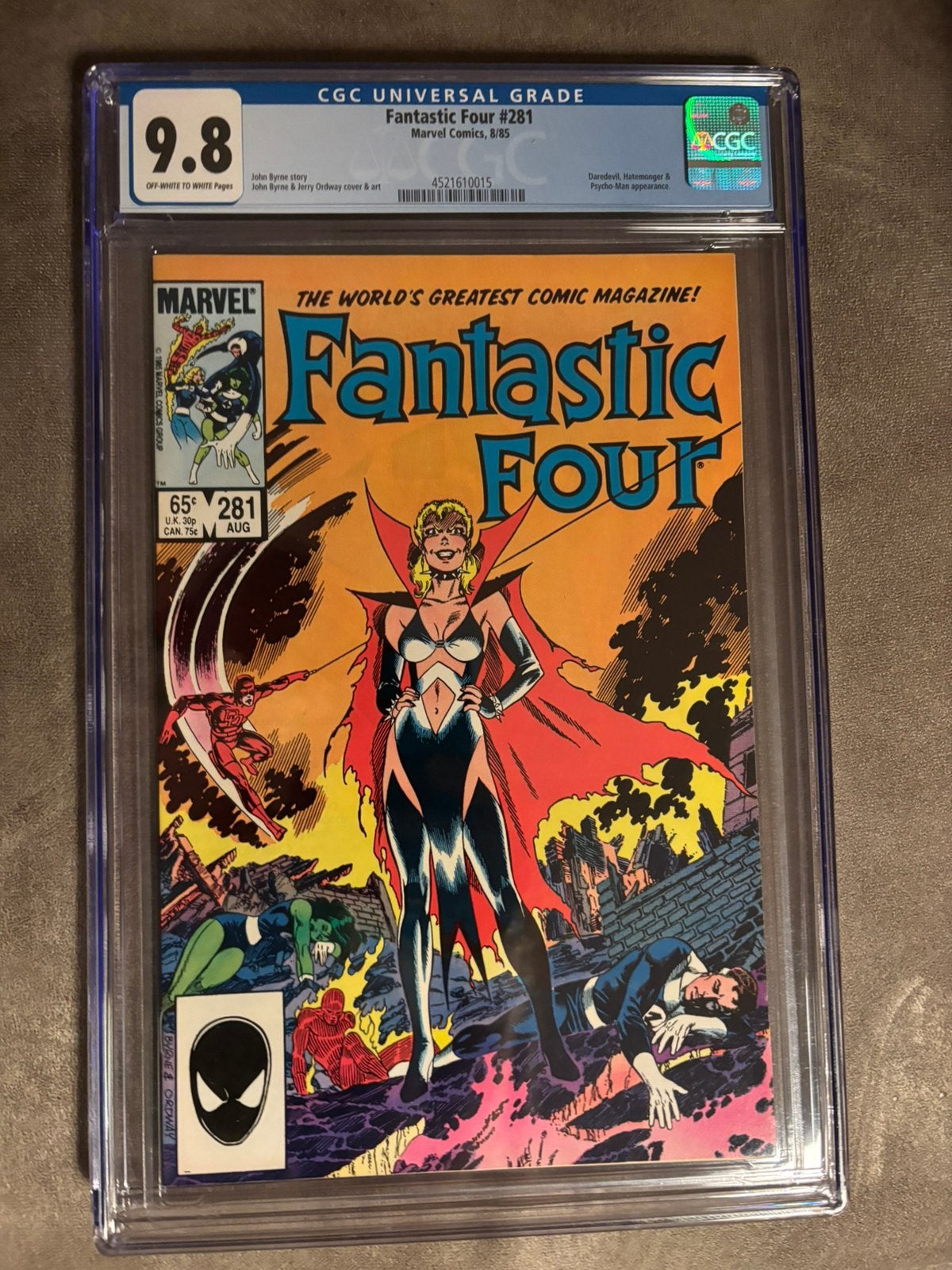 Fantastic four #281 CHC 9.8 marvel stripboek, Boeken, Eén comic, Amerika, Ophalen of Verzenden, Zo goed als nieuw