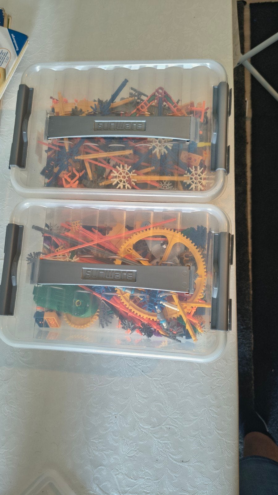 Reuzenrad K'nex in twee handige opbergboxen, Ophalen of Verzenden, Gebruikt, K'nex
