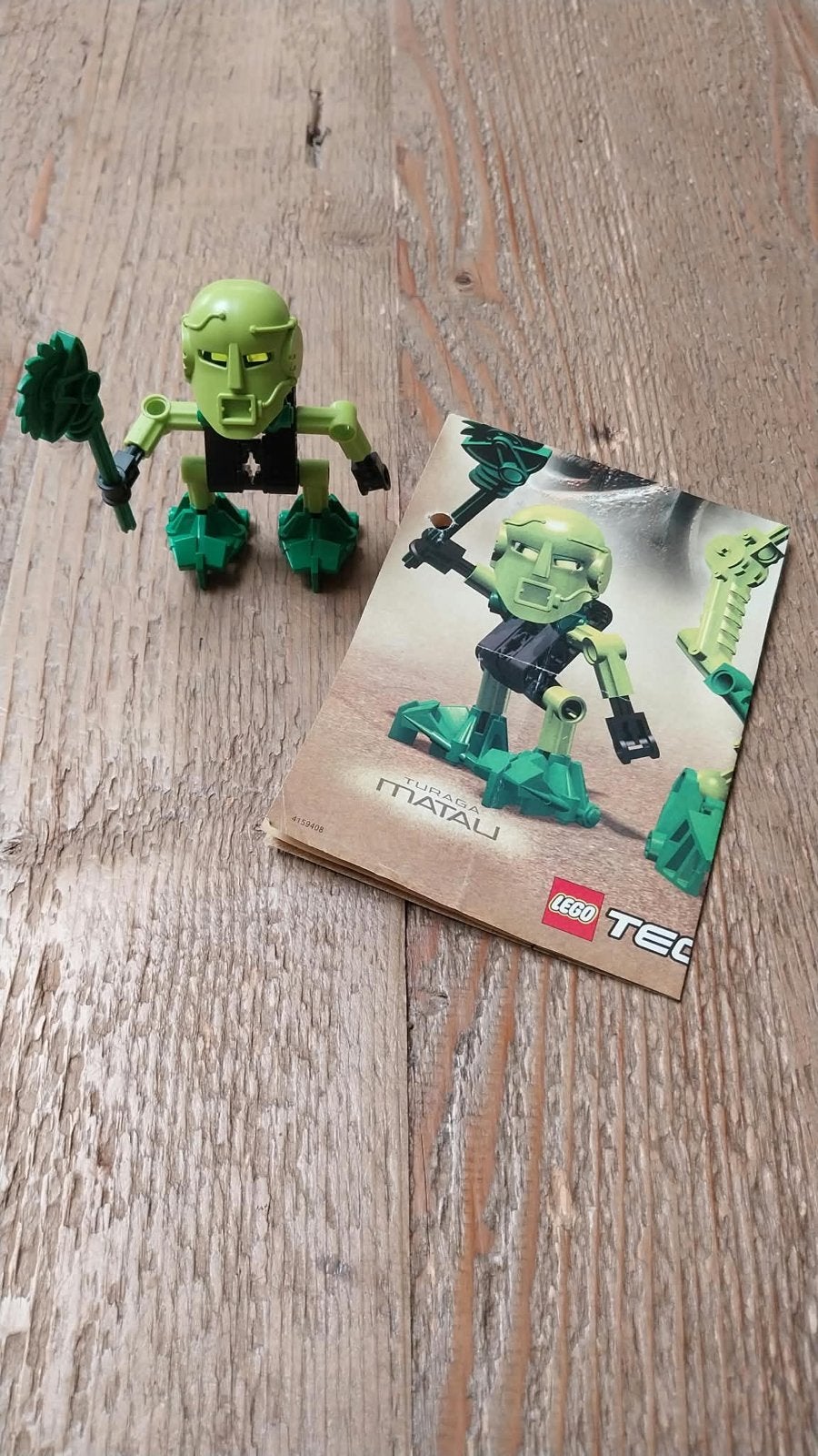 Lego Bionicle Turaga Matau (set 4159408) met instructies, Gebruikt, Bionicle, Lego, Ophalen of Verzenden