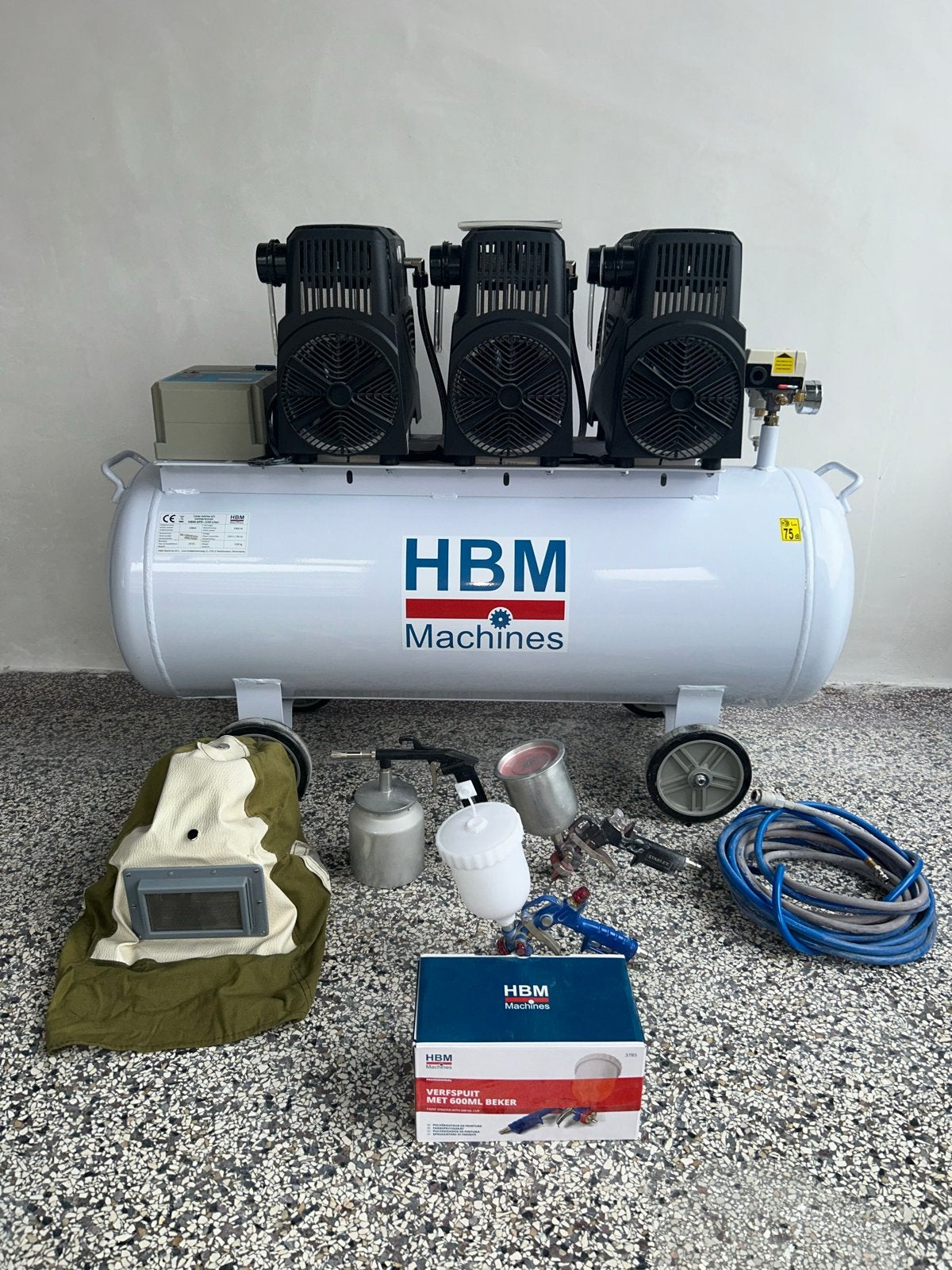 HBM 6PK-150L Low Noise Compressor *NIEUW/COMPLEET*, Ophalen, Nieuw, 400 tot 800 liter/min, Geluidgedempt