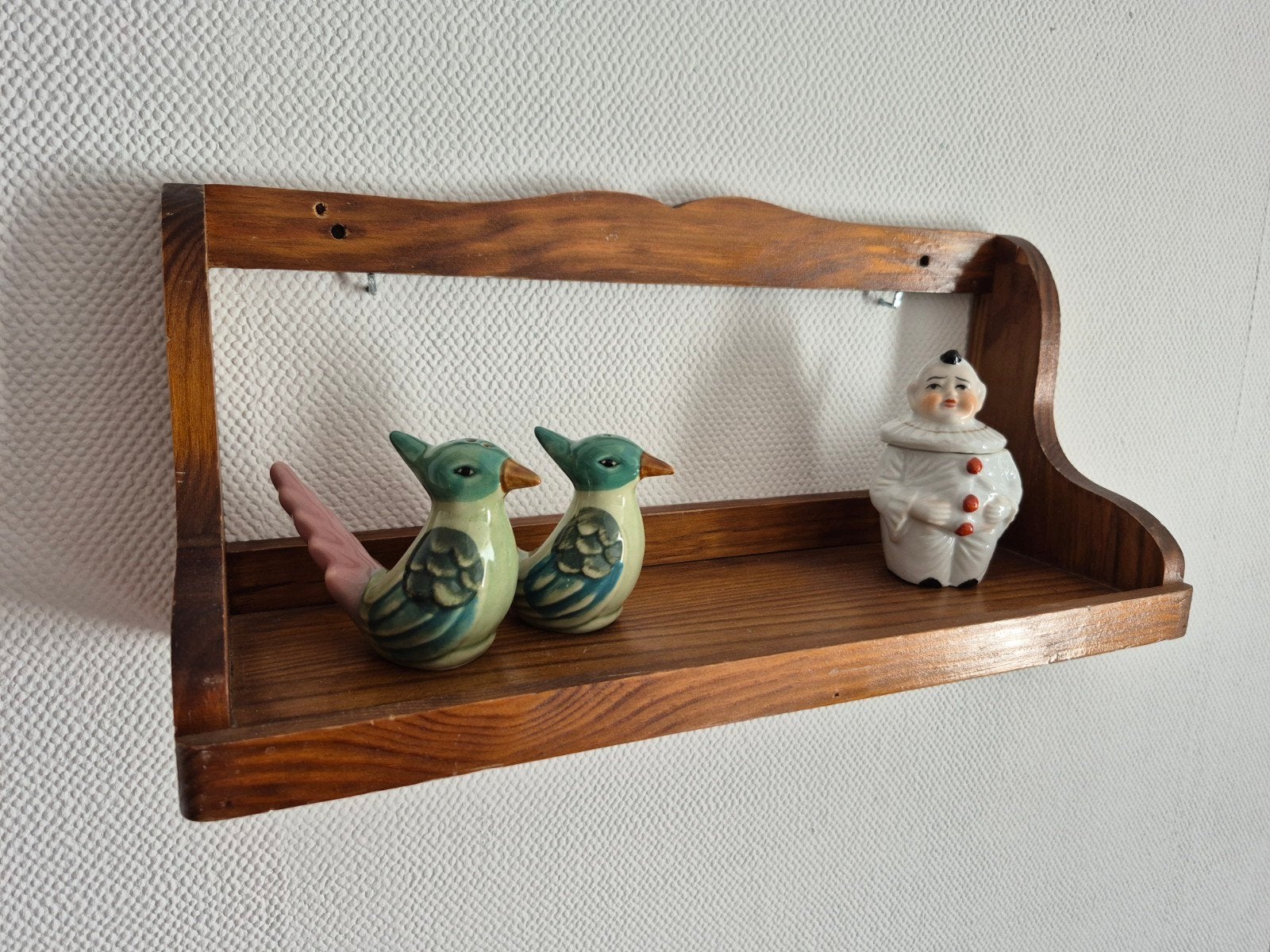 Vintage brocante landelijk houten wandplankje, Huis en Inrichting, Ophalen of Verzenden, Gebruikt