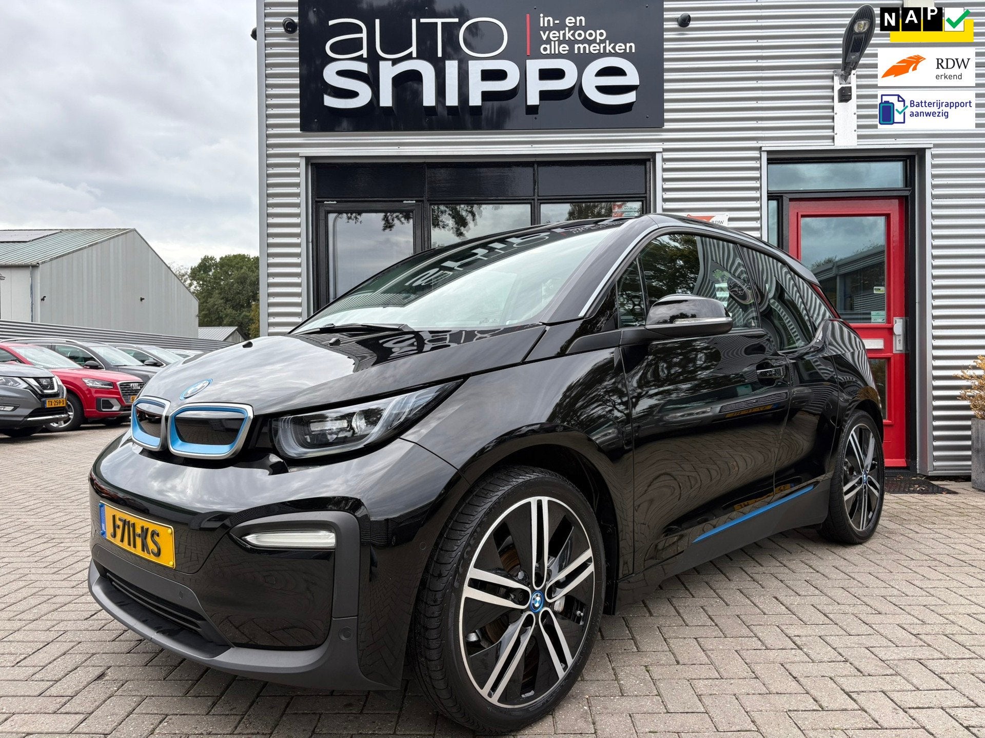 BMW I3 Executive Edition 120Ah 42 kWh -SOH 95%-GROOT SCHERM-, Automaat, Dealer onderhouden, Gebruikt, Zwart