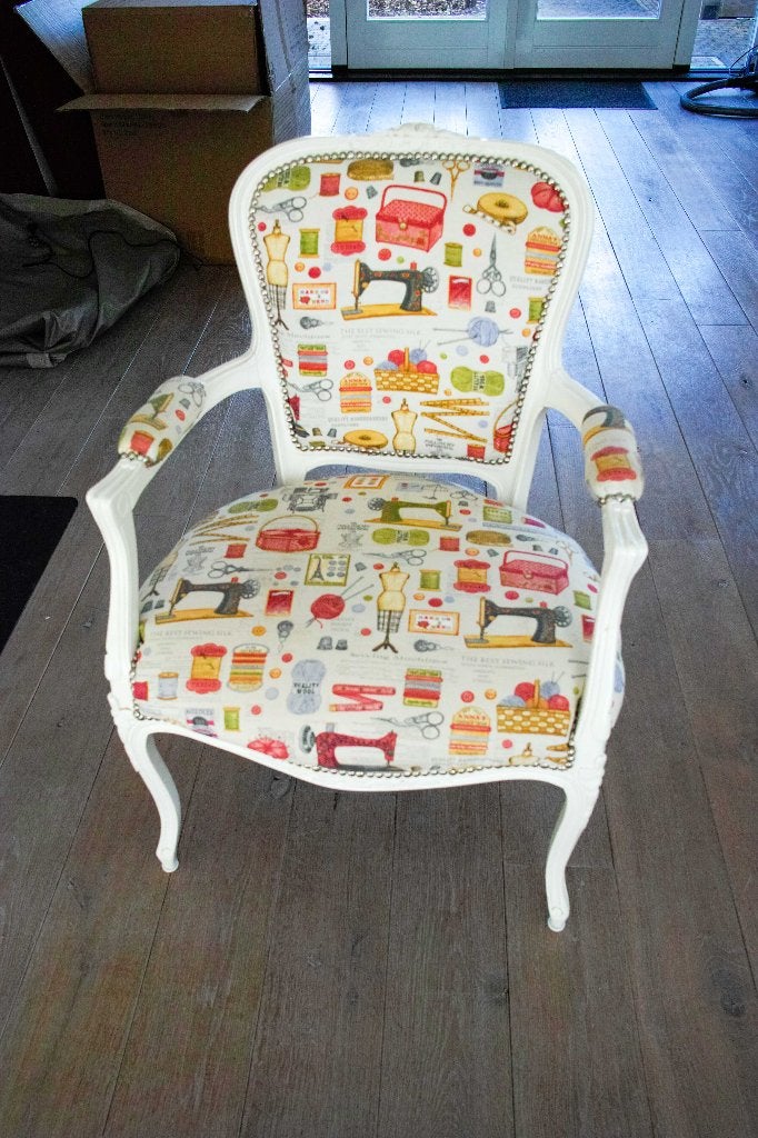Fauteuille-nieuw bekleed., Antiek en Kunst, Ophalen