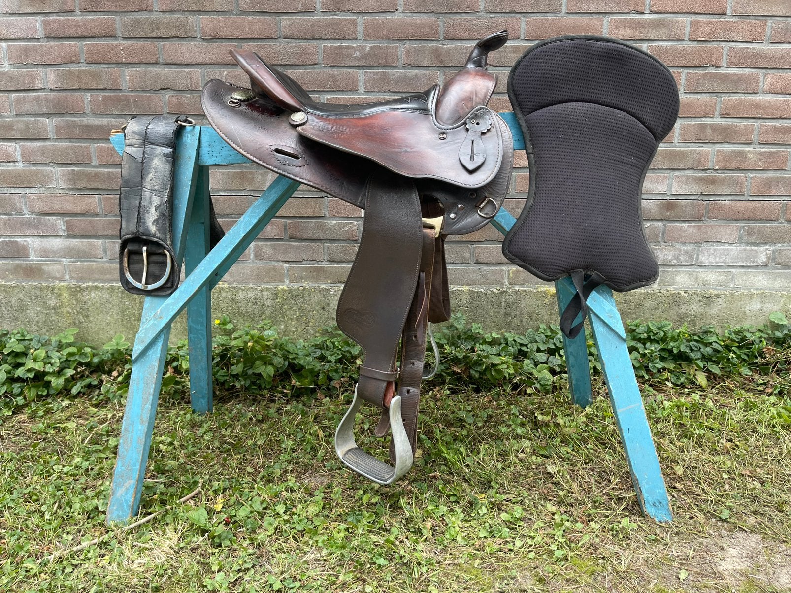 Superleuk westernzadel!, Dieren en Toebehoren, Paarden en Pony's | Zadels, Gebruikt, Vlakke zit, Ophalen of Verzenden, Inclusief stijgbeugels
