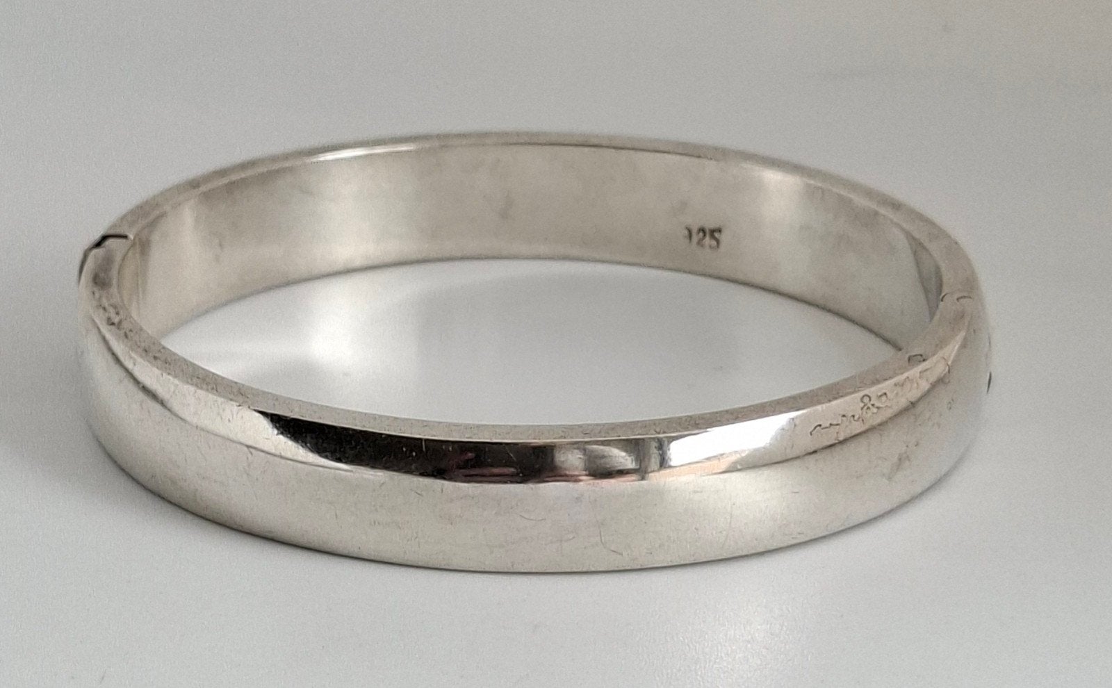 Vintage zilveren slavenarmband 925 zilver b, Sieraden, Tassen en Uiterlijk, Ophalen of Verzenden, Zilver, Zilver