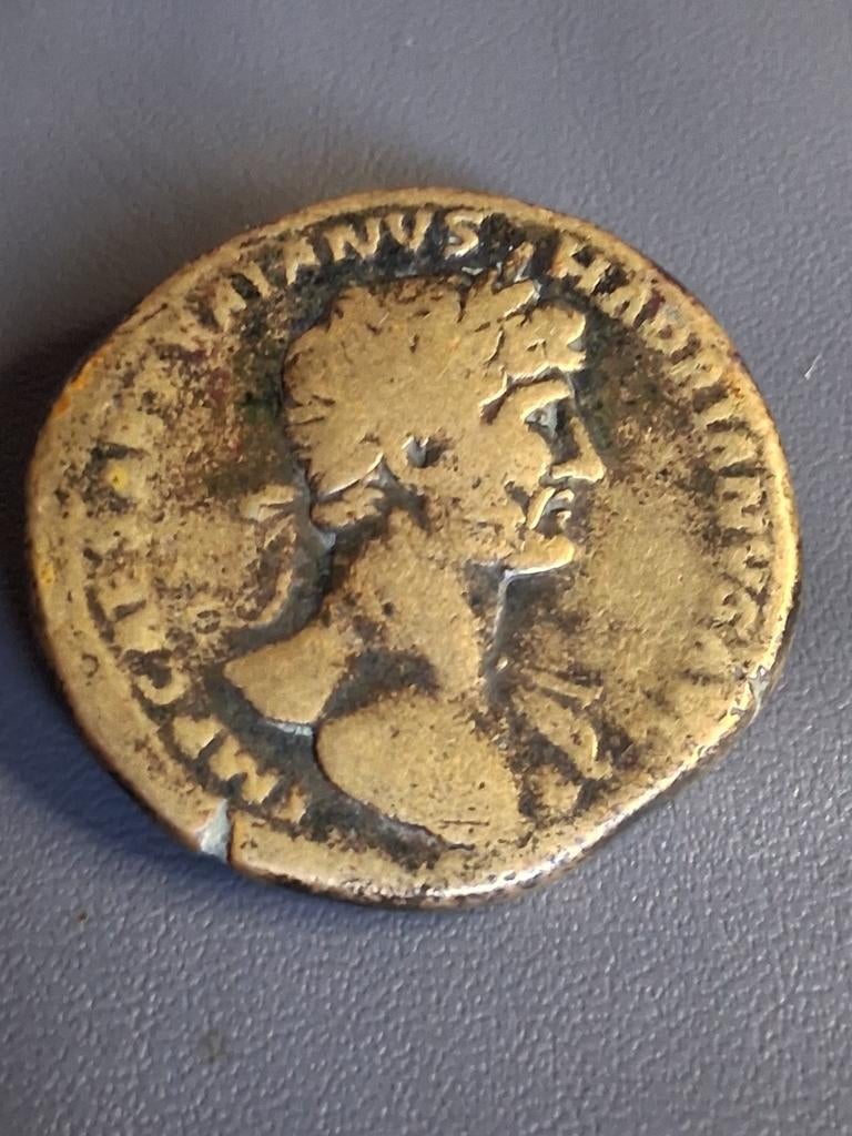 Sestertius Hadrianus - Romeinse Keizerlijke Munt, Postzegels en Munten, Munten | Europa | Niet-Euromunten, Ophalen of Verzenden