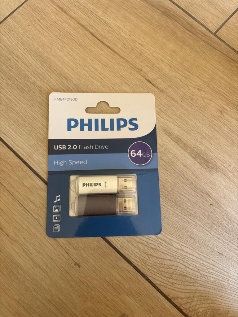 Philips USB 2.0 Flash Drive 64GB - Nieuw, Computers en Software, USB Sticks, Nieuw, 64 GB, Ophalen